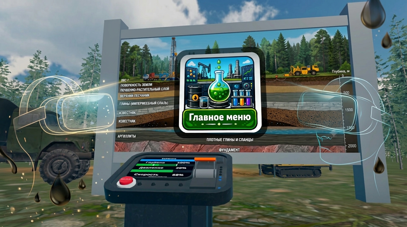 VR-приложение «Путешествие капельки нефти»